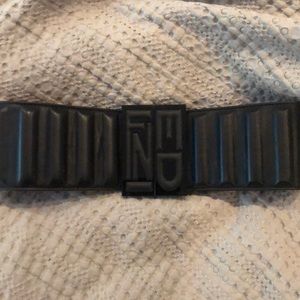 Runway Wide Leather Fendi Rebus Belt